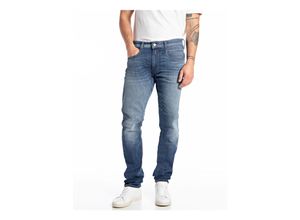 8053469995433 - Hose 5-Pocket-Jeans ANBASS 115 OZ DEEP BLUE INDIGO STRETCH DENIM mit Markenlabel