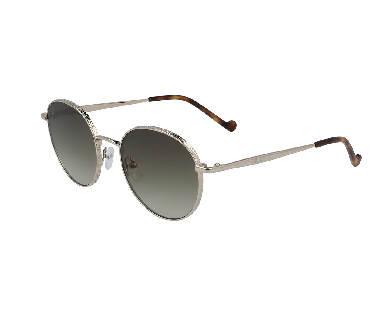 8053473553438 - Damen LJ133S 718 Sonnenbrillen Metall Gold Grau Rund Normal Schattiert