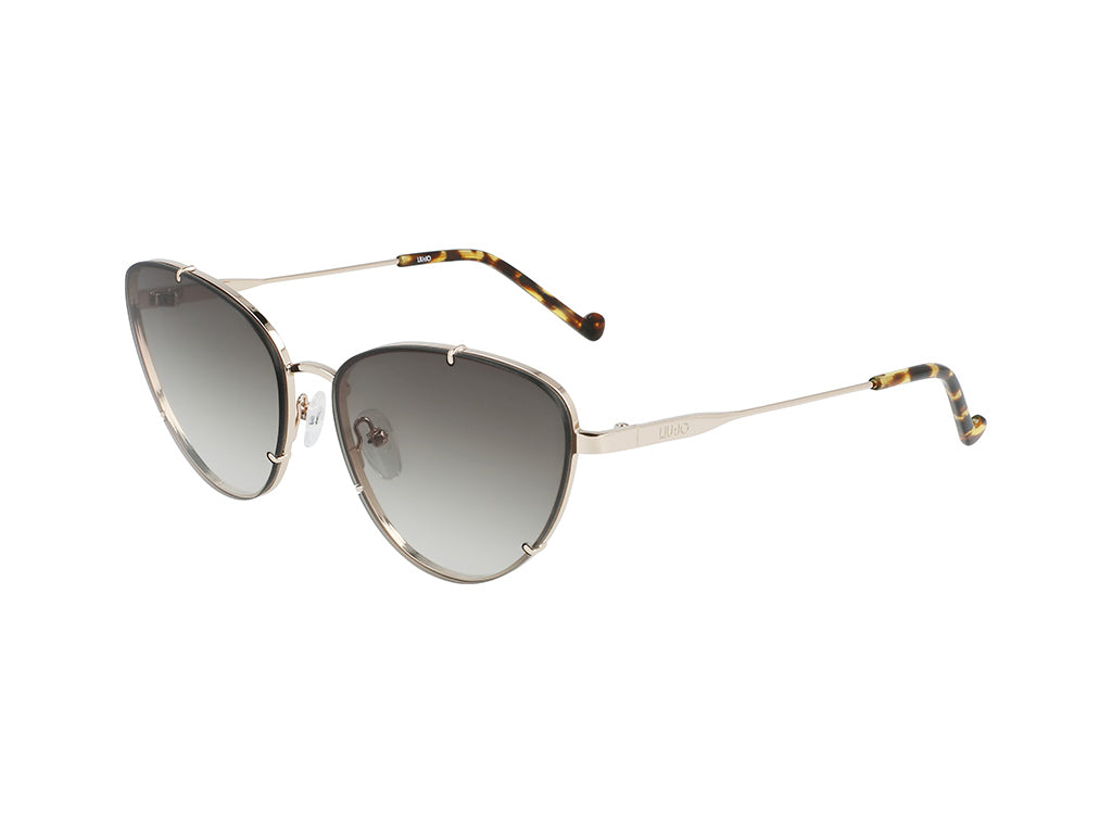 8053473938990 - Damen LJ140S 714 Sonnenbrillen Metall Gold Grau Pilot  Schattiert