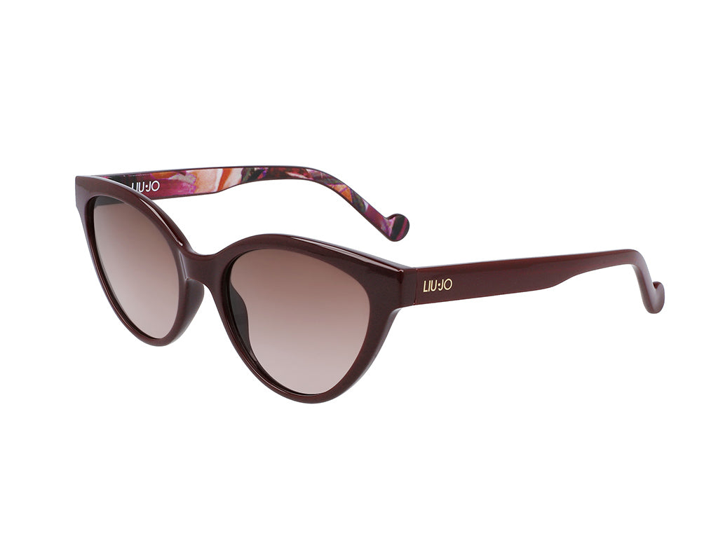 8053473939348 - Damen LJ745S 604 Sonnenbrillen Plastik Bordeaux Rot Cat Eye  Schattiert