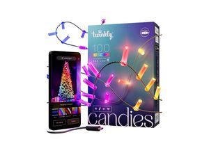 8053614841158 - Candies Kerzenförmige Lichterkette IP20 6m mit 100 LEDs grünem Draht - Twinkly