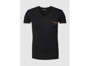 8053616592119 - T-Shirt mit V-Ausschnitt Modell RAINBOW LOGO