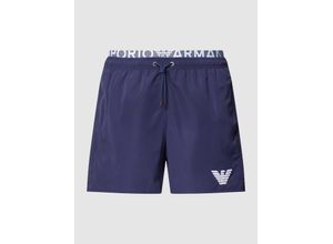 8053616738951 - EMPORIO ARMANI Badeshorts Herren Mikrofaser blau Uni & Uninah