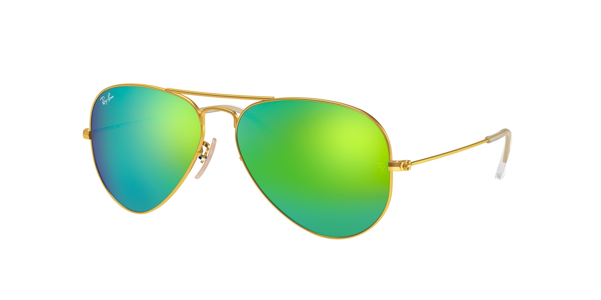 8053672000559 - Unisex RB3025 Aviator Large Metal 112 19 Gläser SONNENBRILLEN Metall Gold Verde Pilot Normal