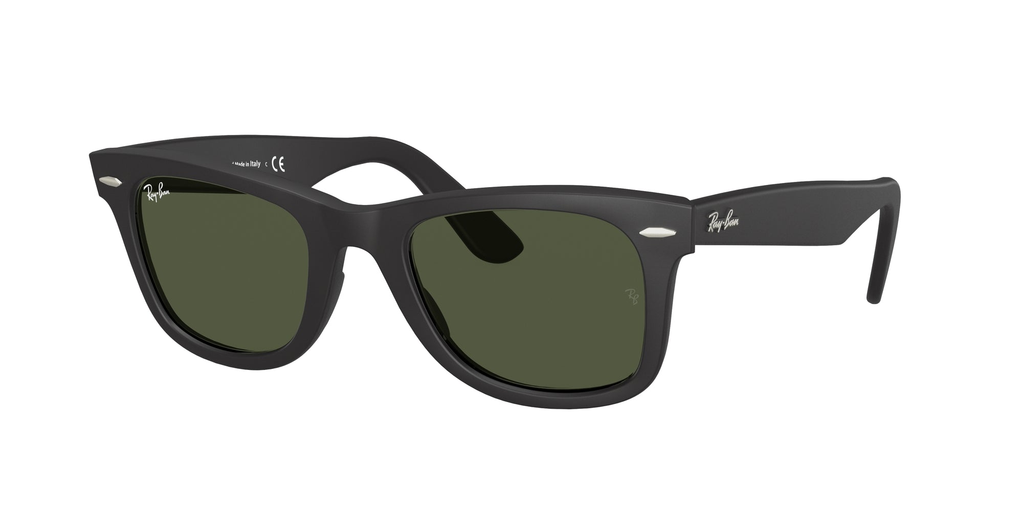 8053672058611 - Unisex RB2140F Wayfarer 901s Gläser SONNENBRILLEN Plastik Black-opaco Grüne G15 Hocken Normale