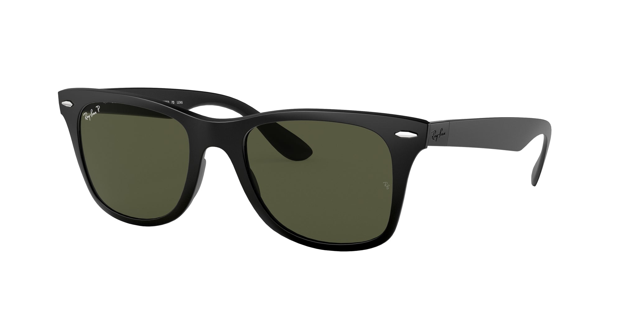 8053672067118 - Herren RB4195 WAYFARER LITEFORCE 601S9A Gläser SONNENBRILLEN Injiziert Schwarz G15 Quadratisch Polarisiert