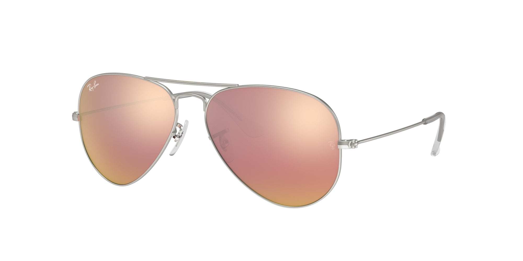 8053672158656 - Unisex RB3025 AVIATOR 019 Z2 Gläser SONNENBRILLEN Metall Silber Braun Pilot Normal