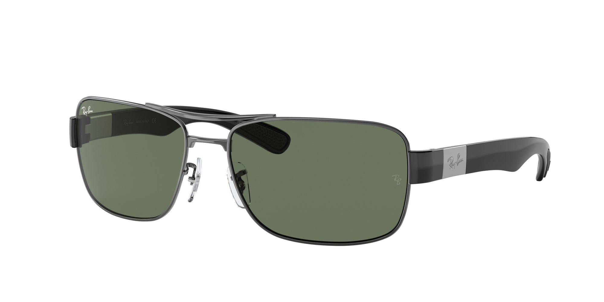 8053672298697 - Herren RB3522 004 71 Gläser SONNENBRILLEN Metall Gunmetal Verde Squadrata Normale 8053672298697 - Herren RB3522 004 71 Gläser SONNENBRILLEN Metall Gunmetal Verde Squadrata Normale