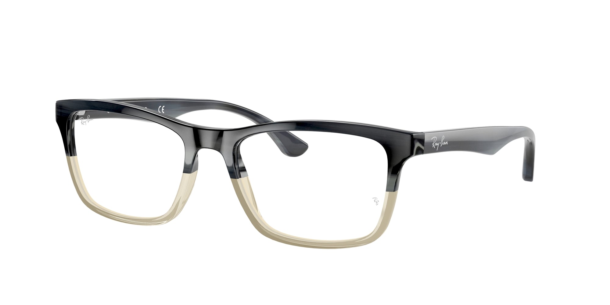 8053672430172 - Unisex RX5279  5540 Rahmen von BRILLEN Acetat Grau Transparent Quadratisch Normal