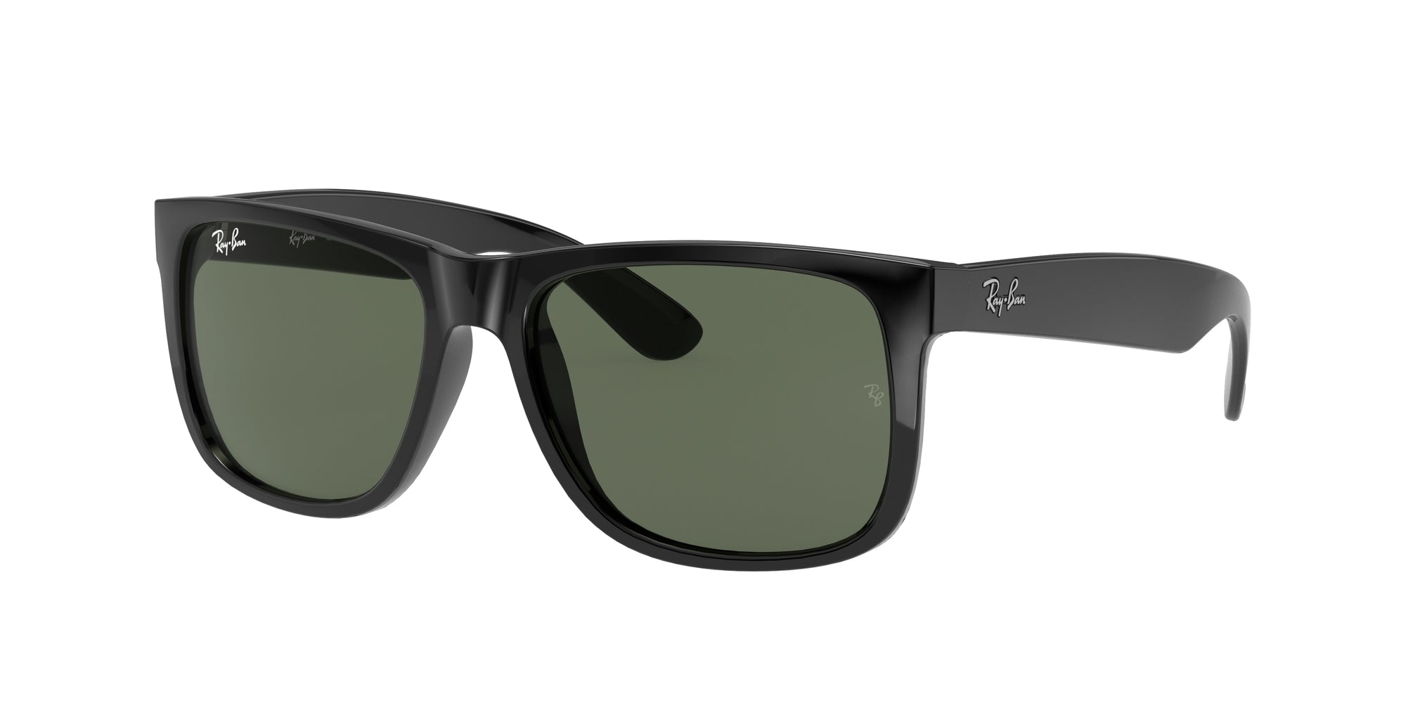 8053672475951 - Herren RB4165F Justin 601 71 Gläser SONNENBRILLEN Plastik Schwarz Grün Hocken Normale