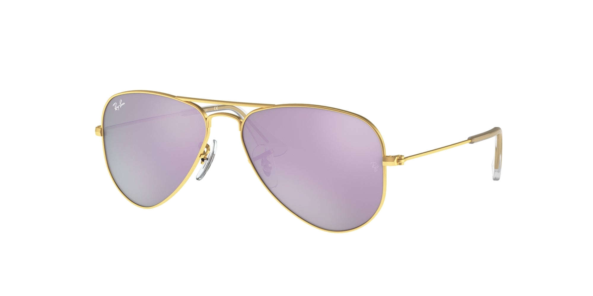 8053672611182 - Kind RJ9506S JUNIOR AVIATOR 249 4V Gläser SONNENBRILLEN Metall Gold Violett Pilot Normal Flash