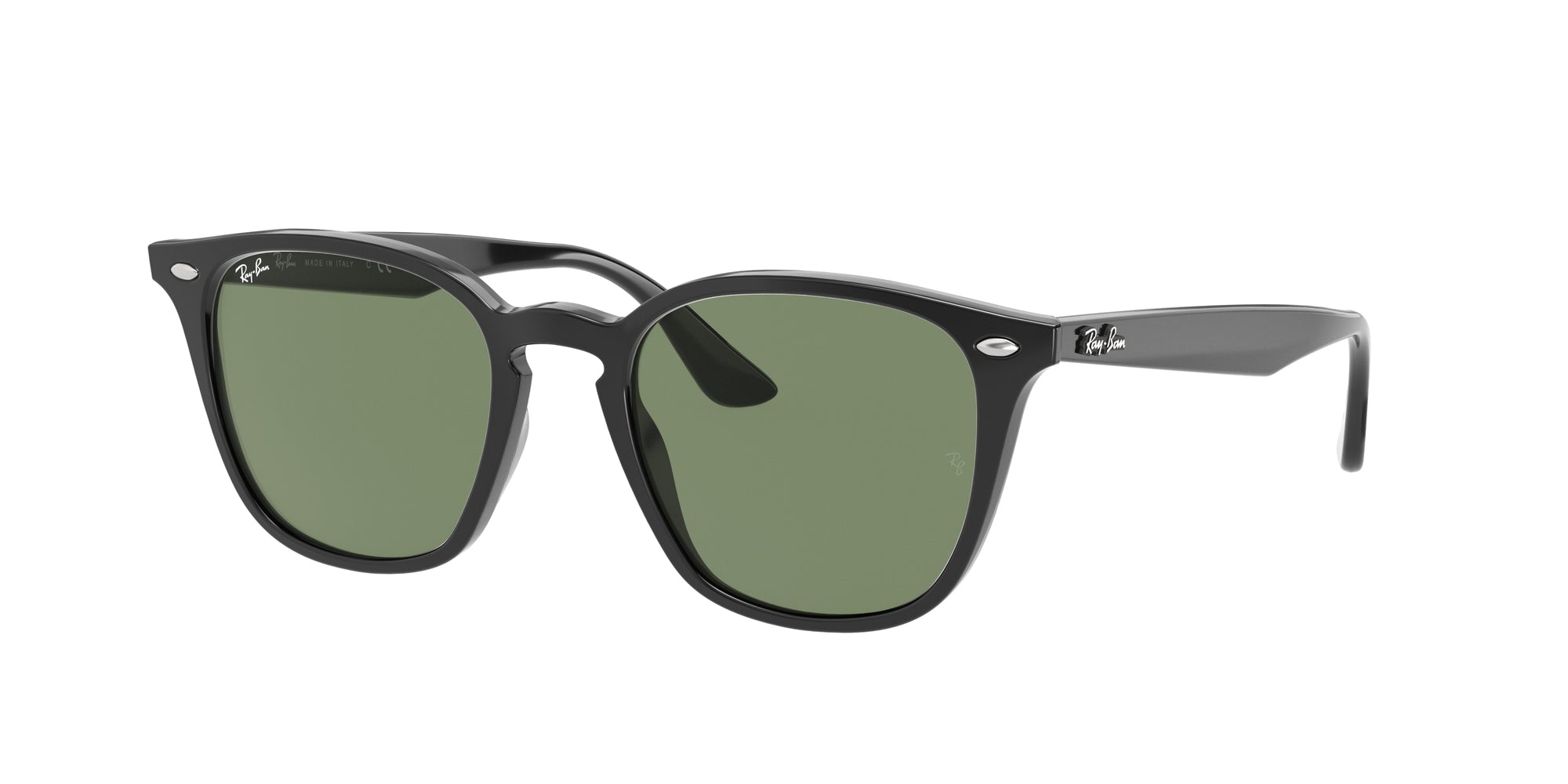 8053672612868 - Unisex RB4258F  601 71 Gläser SONNENBRILLEN Acetat Schwarz Grün Quadratisch Normal