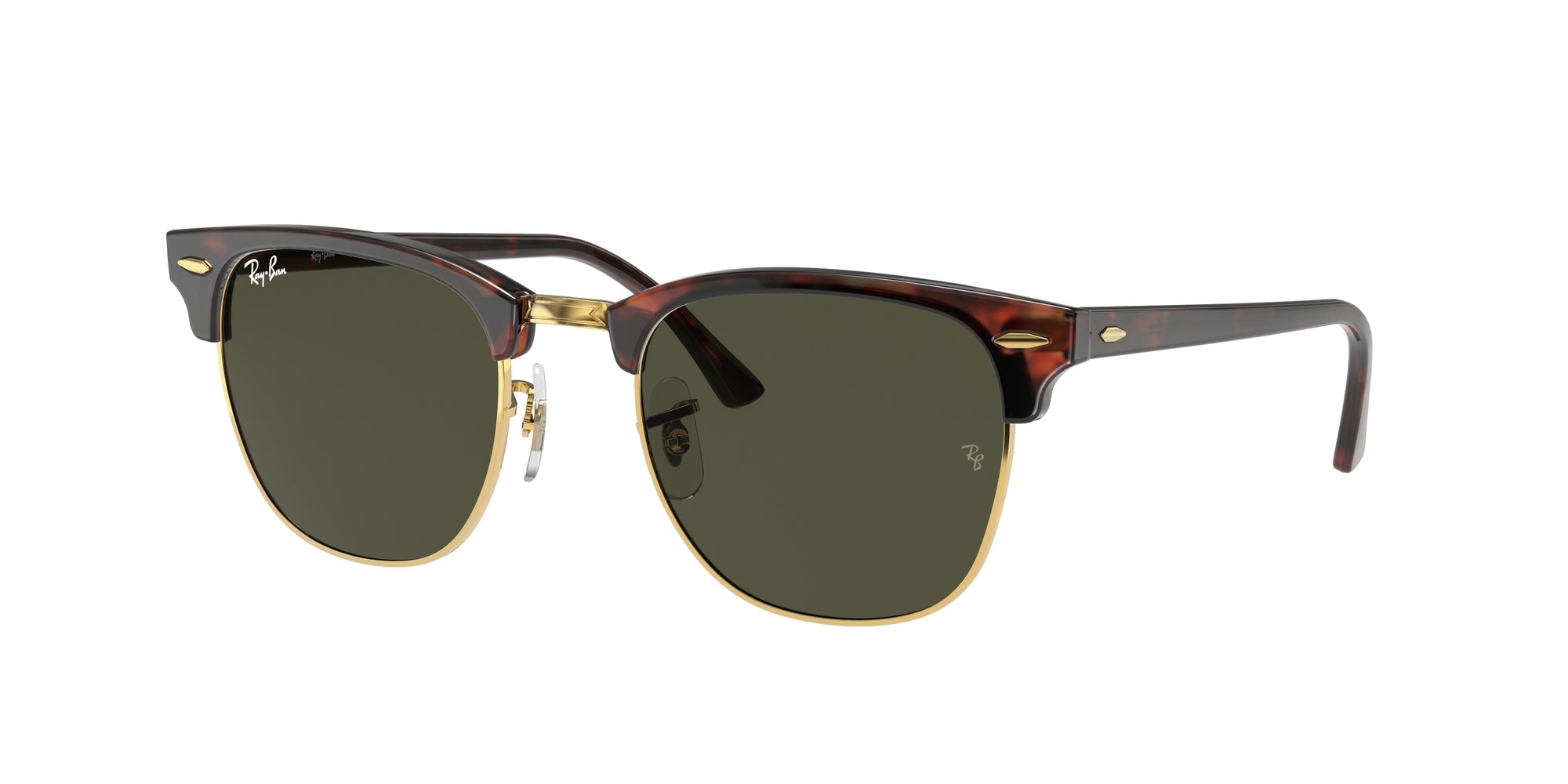 8053672790016 - Unisex RB3016F CLUBMASTER LOW BRIDGE FIT W0366 Gläser SONNENBRILLEN Acetat Schildkröte G15 Quadratisch Normal