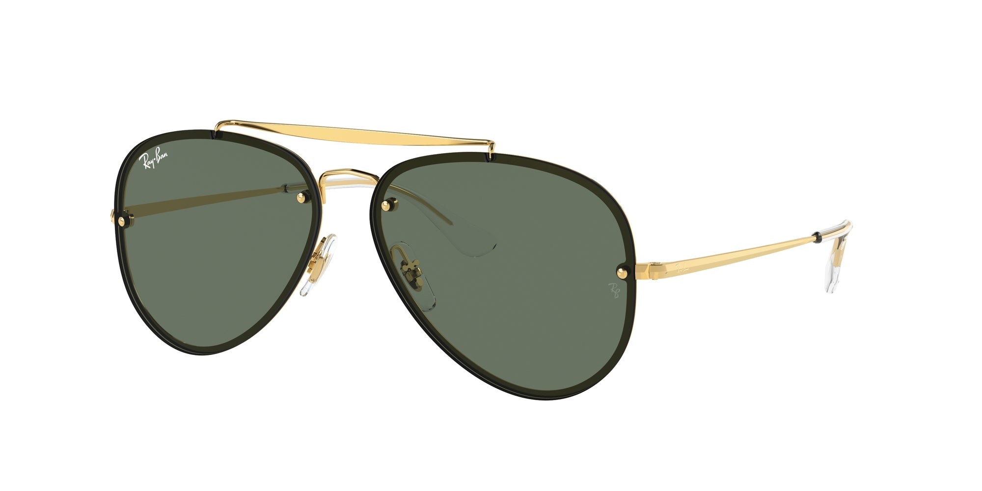 8053672830262 - Unisex RB3584n Blaze Aviator 905071 Gläser SONNENBRILLEN Metall Gold Verde Pilot Normal