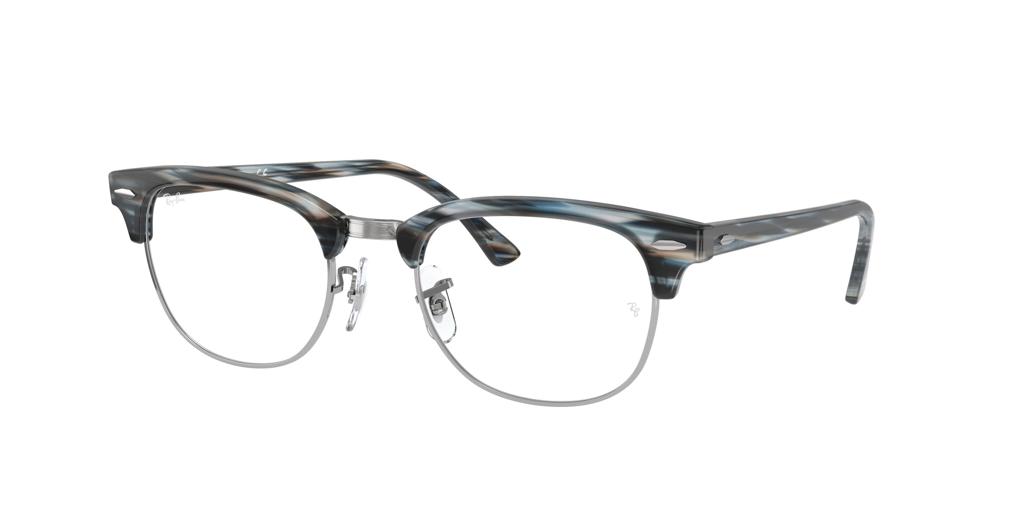 8053672832761 - Unisex RX5154 CLUBMASTER 5750 Rahmen von BRILLEN Acetat Blau Transparent Quadratisch Normal