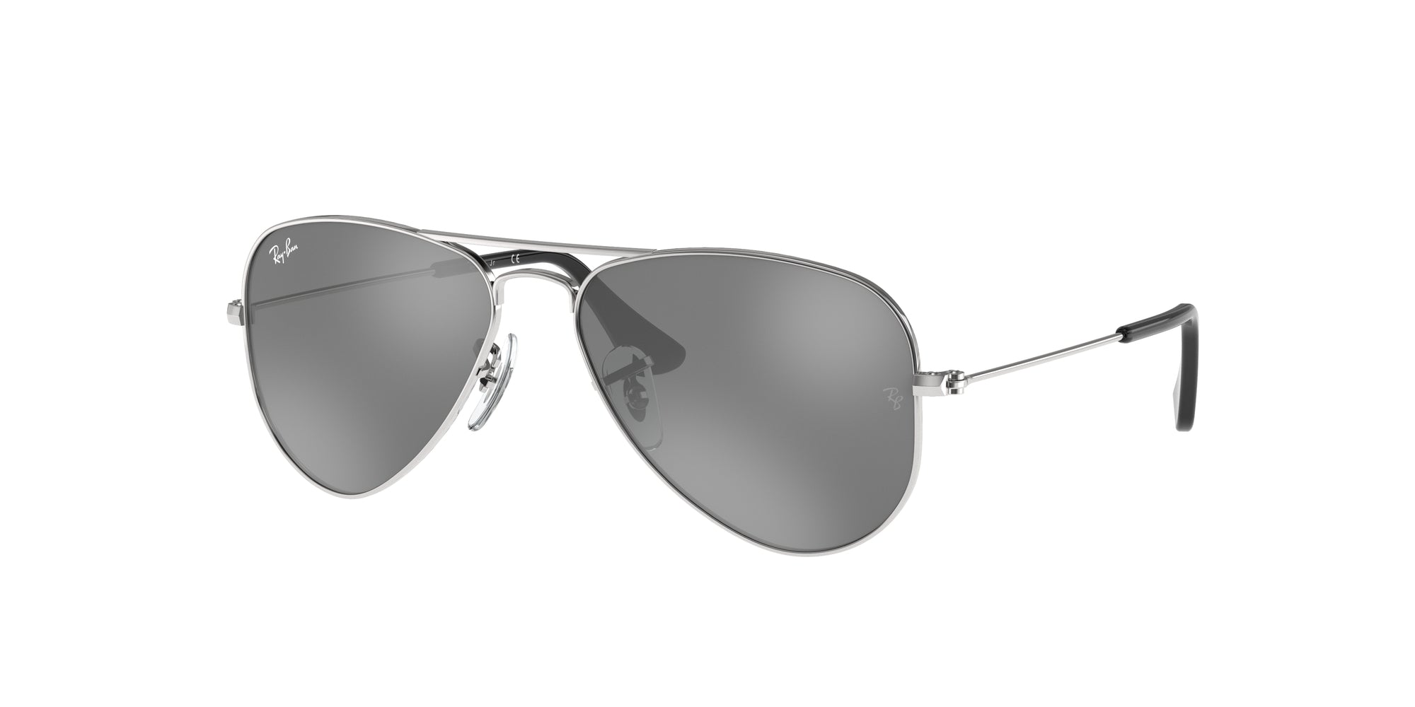 8053672835113 - Kind RJ9506S Junior Aviator 212 6g Gläser SONNENBRILLEN Metall Silber Grau Pilot Gespiegelt