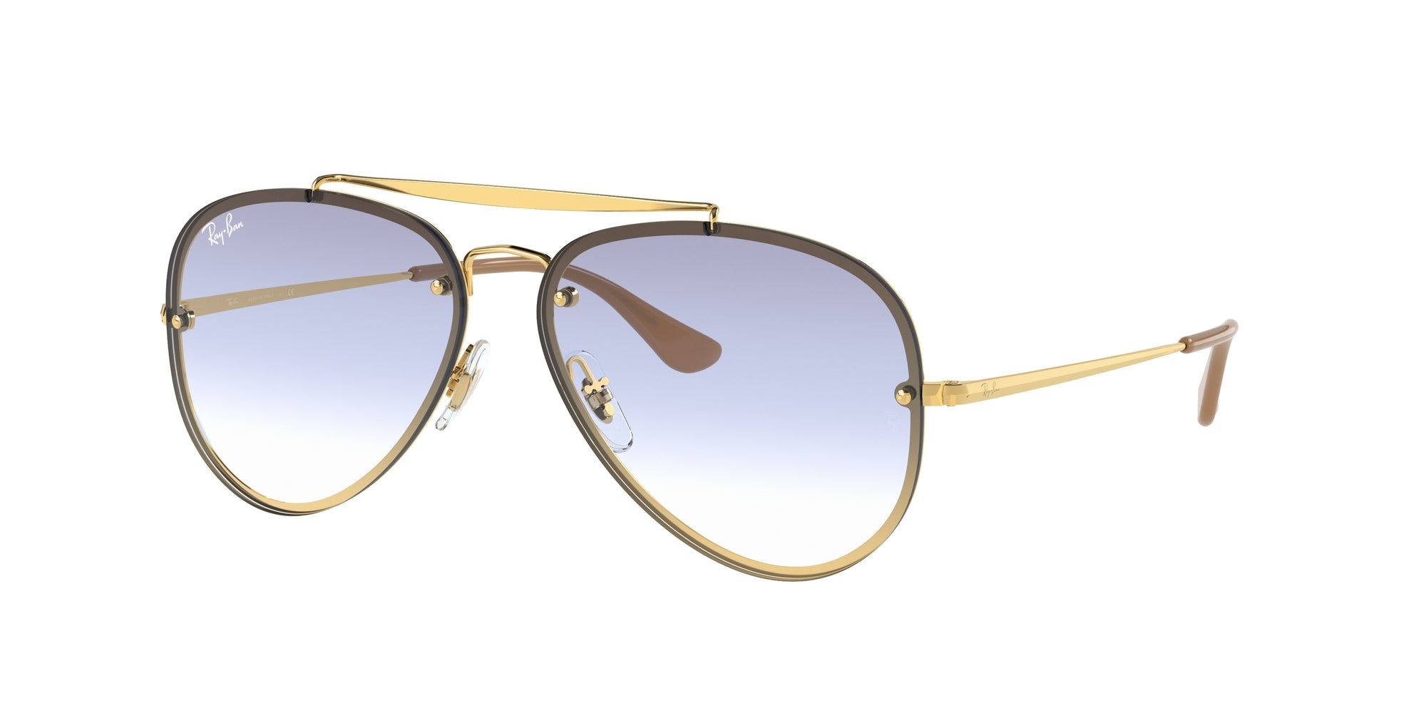 8053672836981 - Unisex RB3584N BLAZE AVIATOR 001 19 Gläser SONNENBRILLEN Metall Gold Blau Pilot Normal Schattiert