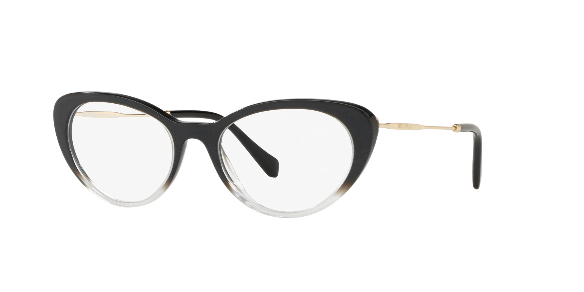 8053672986440 - Damen MU 05RV Core Collection 1141O1 Rahmen von BRILLEN Acetat Schwarz Transparent Cat Eye Normal