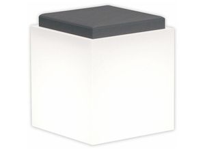 8053847871168 - Monacis - Leuchtende Sessel Square Bright mit Led-Pouf quadratischer für den Außenbereich Made in Italy -Weiß   Mit Kabel