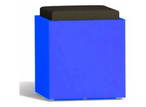 8053847871182 - Monacis - Leuchtende Sessel Square Bright mit Led-Pouf quadratischer für den Außenbereich Made in Italy -Blau   Mit Kabel