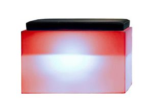 8053847871243 - Monacis - Leuchtende Sessel Roomy Bright mit LED-Pouf Made in Italy für den Außeneinsatz -Rot   Mit Kabel