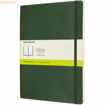 8053853600066 - Moleskine Notizbuch Xlarge Blanko Soft Cover Myrtengrün - Moleskine Kartoniert (TB)