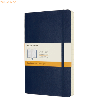 8053853606259 - Moleskine Notizbuch Erweitert Large A5 Liniert Softcover Saphir Kartoniert (TB)