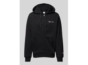 8054041151636 - Sweatjacke mit Label-Stitching