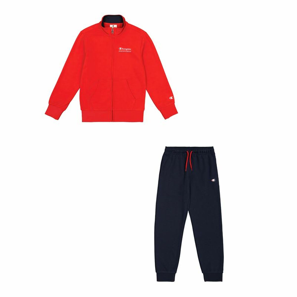 8054041493507 - Children’s Tracksuit Full Zip Suit Red Navy Blue