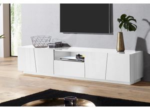 8054117990695 - Web Furniture - Moderner TV-Schrank 4 Türen Design weiß Schiebeschubladenfach Vega Low xl