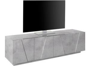 8054117990770 - Ahd Amazing Home Design - TV-Schrank 4 Türen 2 Fächer modernes Design Ping Low l Concrete