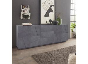 8054117990800 - Ahd Amazing Home Design - Design Wohnzimmer Sideboard 4 Türen 3 Schubladen 220cm Schiefer Ping Wide