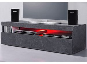 8054117991616 - Web Furniture - Design TV-Ständer anthrazit Wohnzimmer 130cm 2 Fächer 1 Tür Burrata City