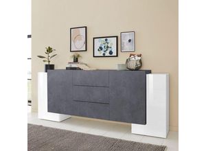 8054117992200 - Sideboard 4 Türen 3 Schubladen 210cm Eingang Wohnzimmer Pillon Lawe Schiefer