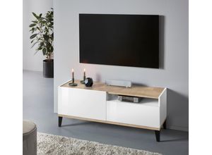 8054117993429 - TV-Board INOSIGN sunrise Sideboards Gr B H T 120 cm x 47 cm x 40 cm 1 weiß (weißhg ahorn pereira) TV-Lowboards Breite 120 cm