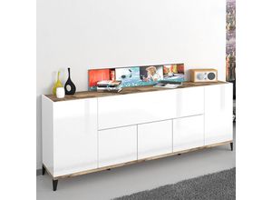 8054117993603 - Ahd Amazing Home Design - Modernes Design Sideboard 200x40cm 5 Türen Stephanie Wood