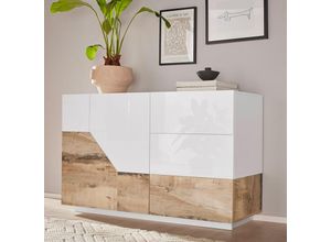 8054117993771 - Ahd Amazing Home Design - Sideboard 140x43cm Sideboard Wohnzimmer Küche 2 Türen 3 Schubladen Mira Wood