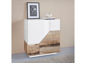 8054117993801 - Sideboard Anrichte 80x43cm 2 Fächer Wohnzimmer Küche modernes Zimmer Adara Holz