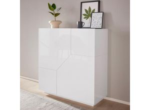 8054117994044 - Ahd Amazing Home Design - Sideboard Wohnzimmerschrank 100x43cm Küche 2 Türen weiß modern Klain