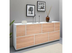 8054117994570 - Ahd Amazing Home Design - Sideboard Wohnzimmerschrank 200cm Küche Design weiß Lopar Wood