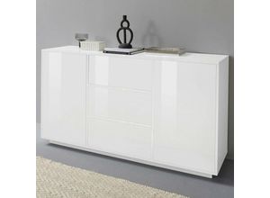 8054117994624 - Ahd Amazing Home Design - Modernes Sideboard 160cm Wohnzimmer Küche Buffet weiß Carat