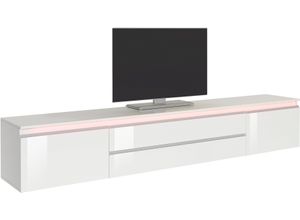 8054117995942 - Lowboard INOSIGN MagicLowboardTV-KommodeTV-MöbelTV-BankB240 cm Weiss HG lackiert Sideboards Gr B H T 240 cm x 40 cm x 40 cm 2 weiß (weiß hochglanz) Lowboards mit 2 Türen und Schubkästen (BTH) 240x40x40 cm