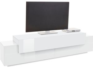 8054117996796 - Lowboard INOSIGN CoroLowboardTV-KommodeTV-MöbelTV-Bank Sideboards Gr B H T 200 cm x 516 cm x 45 cm weiß (weiß hochglanz) Lowboards mit 3 Klappen davon 2 Push-to-Open Funktion Breite 200