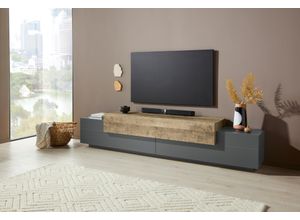 8054117996802 - Lowboard INOSIGN CoroLowboardTV-KommodeTV-MöbelTV-Bank Sideboards Gr B H T 240 cm x 516 cm x 45 cm braun (anthrazit matt oak k356) Lowboards mit 3 Klappen (BTH) 240x45x516 cm