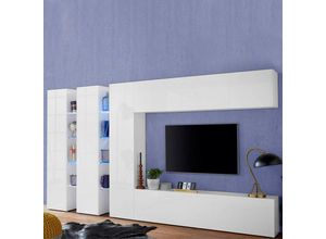 8054117997540 - Ahd Amazing Home Design - Weißer wandmontierter TV-Schrank 3 Schränke Joy Trio