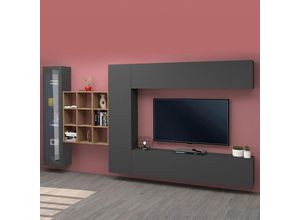 8054117997915 - Hängende TV-Wandvitrine modernes Bücherregal Femir rt