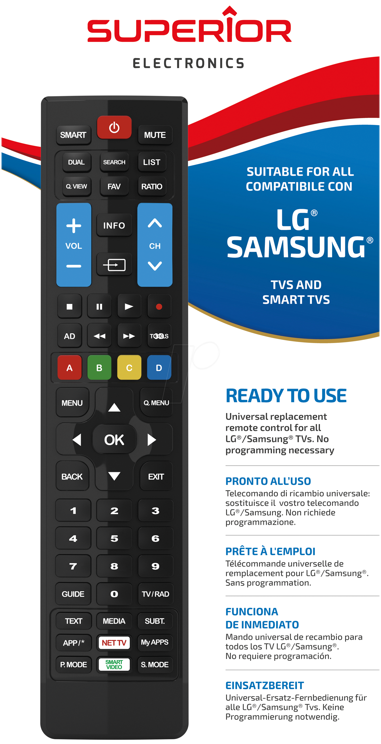 8054242080322 - SUPER LG SAM - Superior Ersatzfernbedienung LG   Samsung