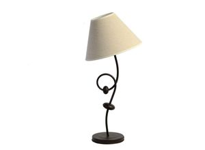 8054248134296 - Webmarketpoint - Elfenbeinfarbene Metalllampe 28x28x57cm