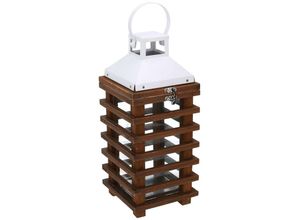8054248751981 - Rechteckige braune Holzlaterne 155x15h35 cm 8054248751981 - Rechteckige braune Holzlaterne 155x15h35 cm