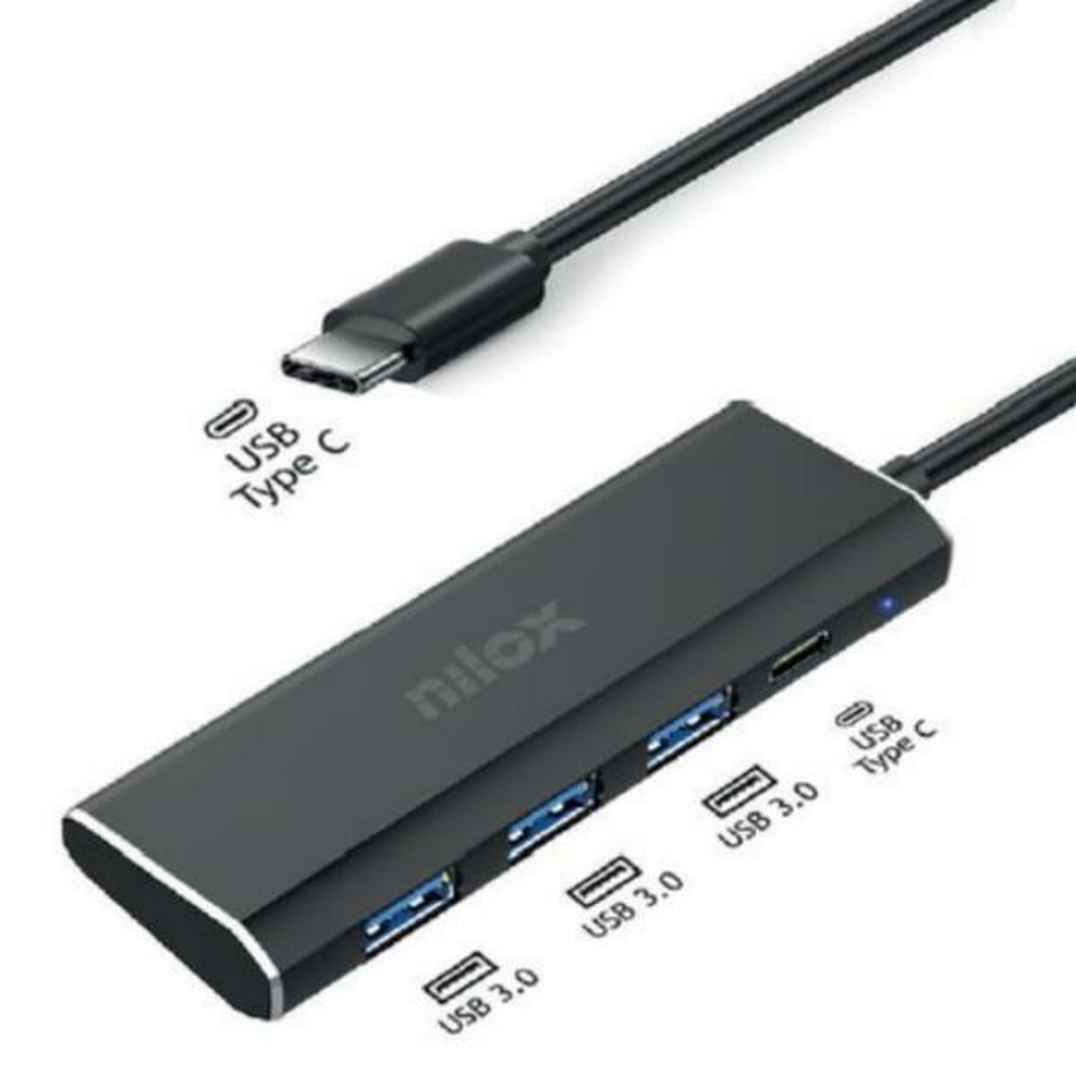 8054320847465 - Hub USB NXHUBUSBC03 Schwarz